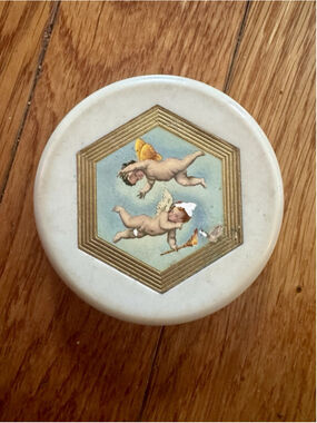 Antique Lancôme Paris Pastel Face Powder Coccinelle No 60 Box & Puff France